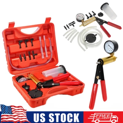 $21.97 • Buy Hand Held Vacuum Gauge Pressure Pump Tester Kit Brake Fluid Bleeder Car Tools