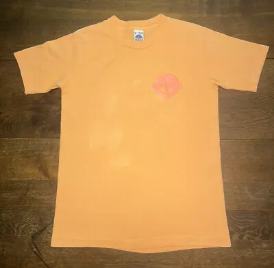 Vuarnet T Shirt Vintage Single Stitch Orange Pastel Neon Cotton Size M • $25