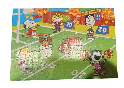 Milton Bradley Peanuts Charlie Brown Vintage Football 250 Piece Jigsaw Puzzle • $12