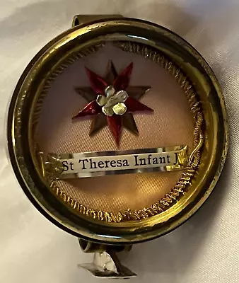 RARE VINTAGE CATHOLIC 1st CLASS ST. THERESE OF THE CHILD JESUS RELIC RELIQUARY • $202.50