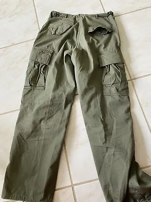 Vietnam Era Tropical  Army Trousers OG-107  Rip Stop Pants Small Regular TCU • $159.99
