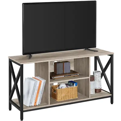 47Inch Industrial Wooden TV Stand With Storage For Living Room Gray • $81.54