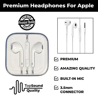 $8.95 • Buy NEW Headphones For Apple Premium Earbuds Earphones IPhone 5, 6, 6S, 6Plus, IPad
