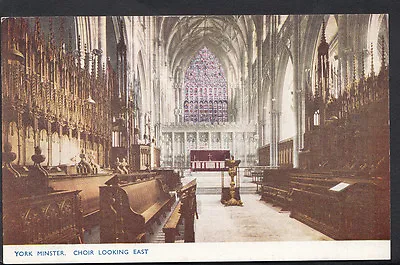 Yorkshire Postcard - York Minster Choir Looking East  RS3870 • £2.10