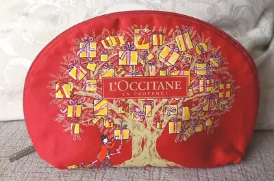 L'Occitane En Provence Make Up Bag Red Tree & Gifts Scene FREE P&P  • £5.95