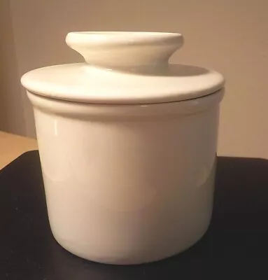 HIC Earthenware 2 Pc. Ceramic Butter Keeper Dish Crock Keeps Butter Soft @ Table • $14.99