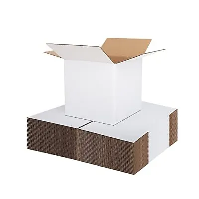 25 Pack Shipping Boxes For Mailing Moving Packaging Corrugated Boxes White • $22.25