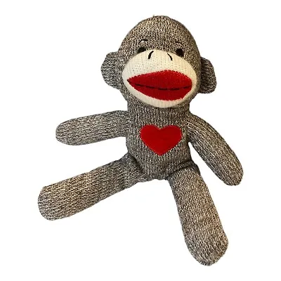 $7.99 • Buy 10” Dan Dee Sock Monkey Brown Plush Stuffed Animal Doll Red Heart Love Classic