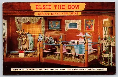 Postcard Elsie The Cow Borden Food 1957 Cattle Milk Advertisement • $7.06