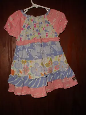 Matilda Jane Flirty Florals  Tiered Toddler Dress 2T • $10.49
