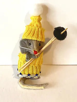 Vintage Dressed Mouse SKIER Original Fur Toys W. Germany • $25