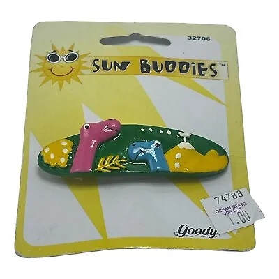 Goody Sun Buddies Kids Green Dinosaur Hair Clip Barrette New 1997 Y2k • $11.63