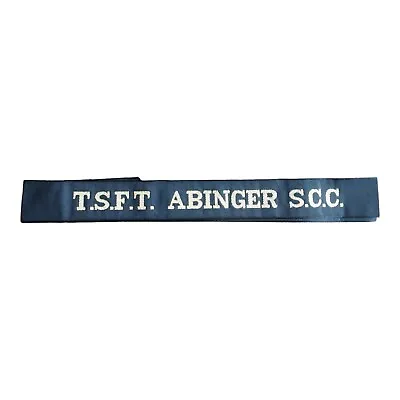 T.S.F.T. Abinger S.C.C. Sea Cadet Corps Full Length Navy Cap Tally • £6.99