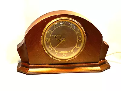 Vtg Wooden Electric Antique Wood Seth Thomas Art Deco Mantle Clock Model 3695 • $19.97