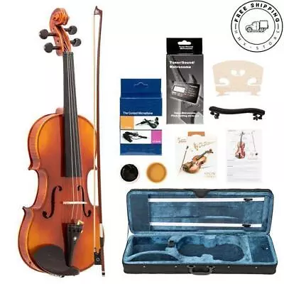 New 4/4 Spruce Panel Violin Bright Natural Wood With Case AccessoriesUS Stock • $92.65