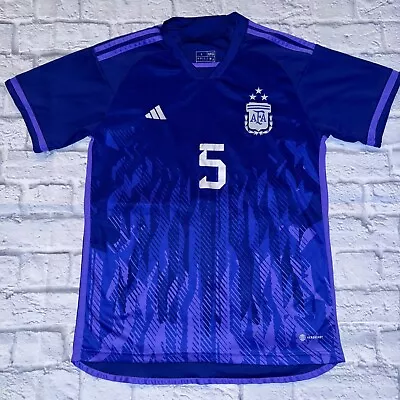 Argentina Jersey Away 2022 World Cup Mens Size Large Adidas Purple #5 Soccer • $28.99