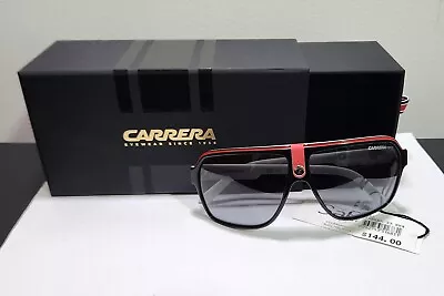 $100 • Buy Men's Carrera Black / Red / White Sunglasses With Grey Gradient Lens (33 8V4)