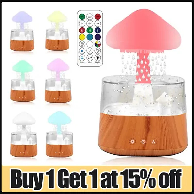 Rain Cloud Humidifier Rain Drop Sound Night Light Aromatherapy Oil Essential • £26.78