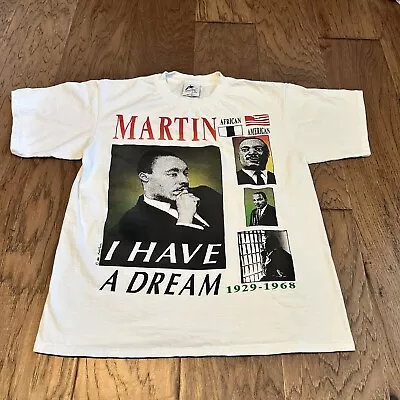 Vintage Martin Luther King Jr Rap T Shirt Sz L MLK 80s Single Stitch Boxy Rare • $89.99