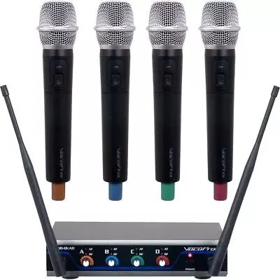 VocoPro Hybrid-Quad 4 Channel UHF Digital Hybrid Wireless Microphone System • $260