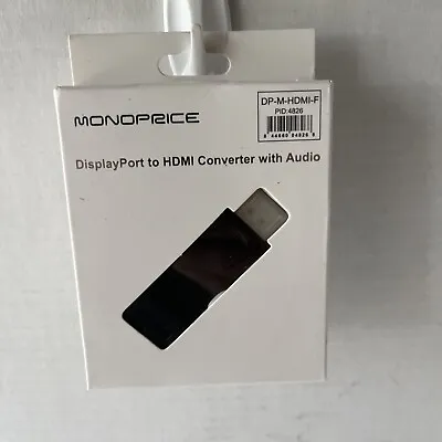 Monoprice Displayport To Hdmi Converter With Audio Dp-m-hdmi-f • $8.99