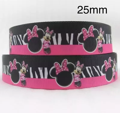 Character Ribbon - Minnie Mouse 25mm For Bows And Cake Decor And Other Crafts Uk • £2.15