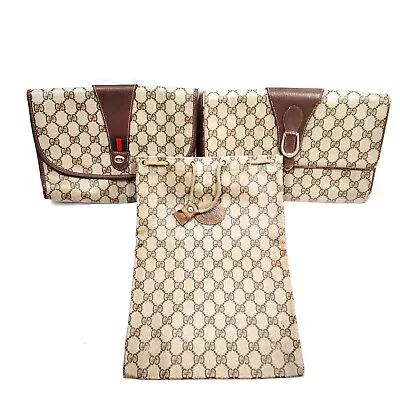 Gucci Clutch Bag 3 Pieces Set Hand Bag  PVC Browns PVC 3303066 • $1.25