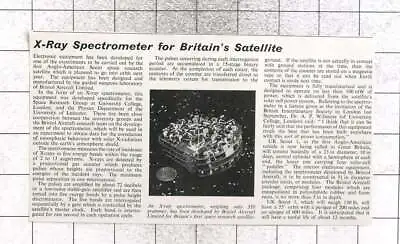 1960 X-ray Spectrometer For Britain Satellite Research Bristol Aircraft Ltd • $6.23