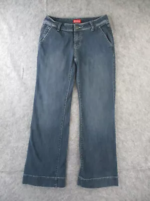 ELLE Jeans Womens 2 Blue Denim Flare Low Rise Dark Wash Outdoors Retro 28x31 • $8.96