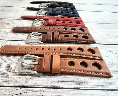 £14.95 • Buy Finest Italian Leather Hole Punch Quick Release Watch Strap Band 18mm 20mm 22mm