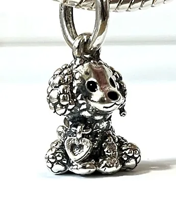 PANDORA Charm Sterling Silver ALE S925 POODLE PUPPY DOG  798871C01 • $39.99