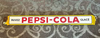 Vintage French / Canadian Pepsi Cola Porcelain Sign Door Push • $250