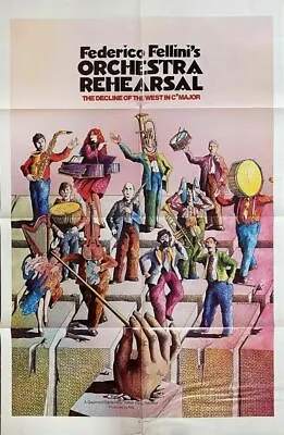 Federico Fellini's Orchestra Rehearsal 1979 Original US One Sheet Movie Poster • $79.99