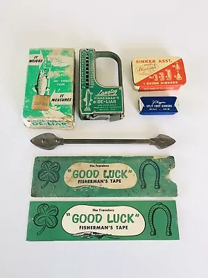 Vintage Fishing Items - Langley Scale “Good Luck” Tape Split Shot Tins • $10