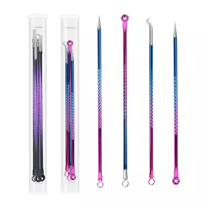 $5.30 • Buy 4PCS Pimple Remover Tool Kit Comedone Acne Spot Zit Popper Blackhead Extracto✨