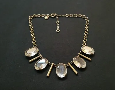 J Crew Brass Glass Drop Necklace • $20