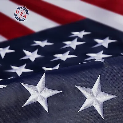 American Flag 2x3 Luxury Embroidered Star Double Sided Heavy Duty Nylon Outdoor • $12.97