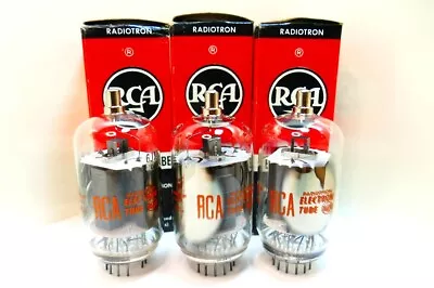 Lot Of  3  New  Rca 6jm6 Power Tubes Same Build Date Tv-7d/u Tested 100% 120 Max • $24.95