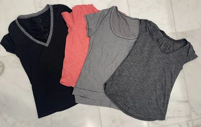 $29.99 • Buy Lululemon Bundle Short Sleeve Tees X 4 Grey Black Pink  Estimating Can 6 Aus 10