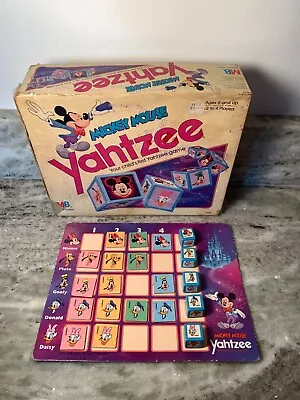 Vintage Milton Bradley Yahtzee For Kids Mickey & Minnie Mouse For Parts • $4.99