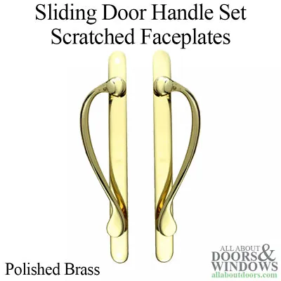 Marvin Door Handles For Sliding Doors Polished Brass Blemished Door Handle Set • $59.98