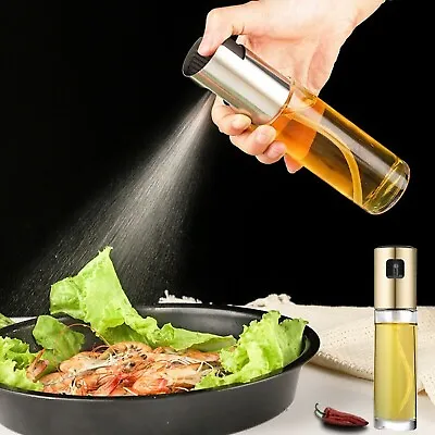 Oil Sprayer For Cooking Refilable Olive Oil Pump Spray Bottle For Baking BBQ • £4.59