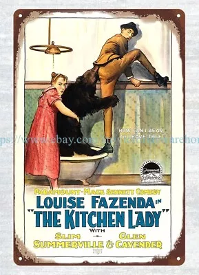 Decorate Shop 1918 THE KITCHEN LADY MACK SENNETT MOVIE POSTER Metal Tin Sign • $15.99