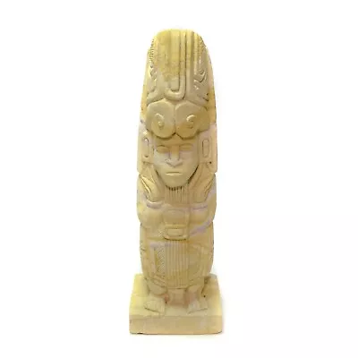 $62.98 • Buy Hand Carved Art Sculpture Aztec Inka Mayan Warrior Statue 9.5  Height Vintage