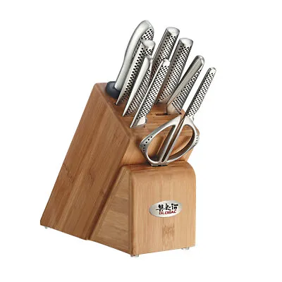 Global Takashi 10 Piece Stainless Steel Japanese Knife Block Set 79589 • $629