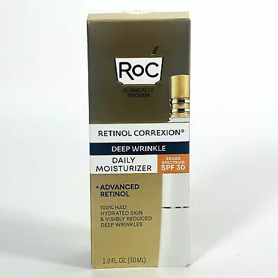 RoC Retinol Correxion Deep Wrinkle Daily Moisturizer - 1 Fl Oz  SPF 30 Exp 10/26 • $16.95