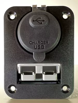 50a Anderson Plug + Usb-c Pd Charger / Qc3.0 With Volt Meter Flush Mount Au • $36.95