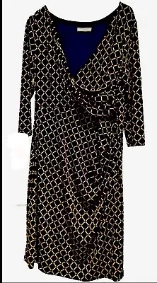 MICHAELA LOUISA BNWOT Michaela Louisa Navy And Gold Pattern Dress | Size UK 18 • £35