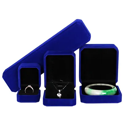 Velvet Necklace Display Box Ring Bracelet Storage Case Charm Jewelry Gift3CB-ca • $4.49
