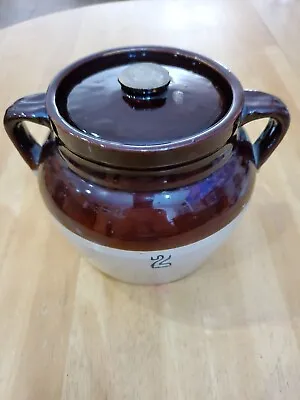 Vintage Number 2 Bean Pot With Handles And Lid • $40